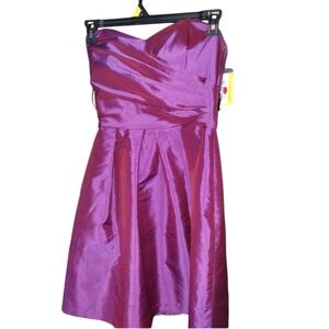 Alfred Sung Dessy Collection Paradise pink strapless dress, NWT